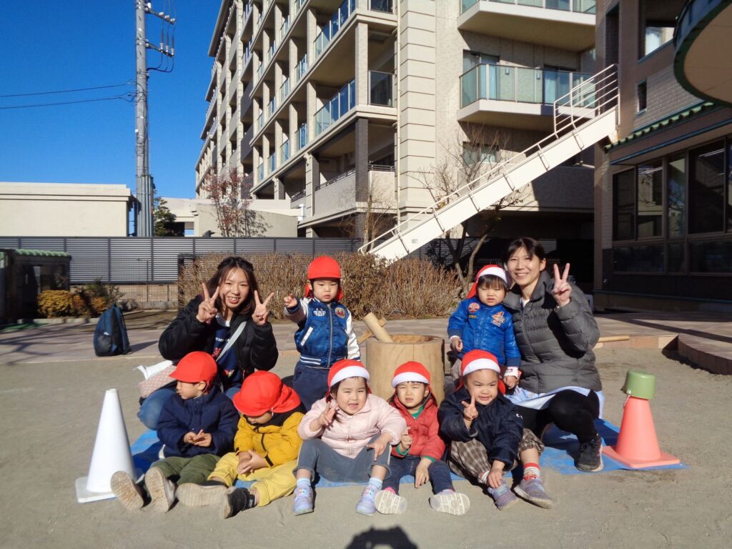 【1月　お餅つき】朝霞本町エンゼル保育室